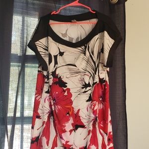 Short sleeve multi colored dress